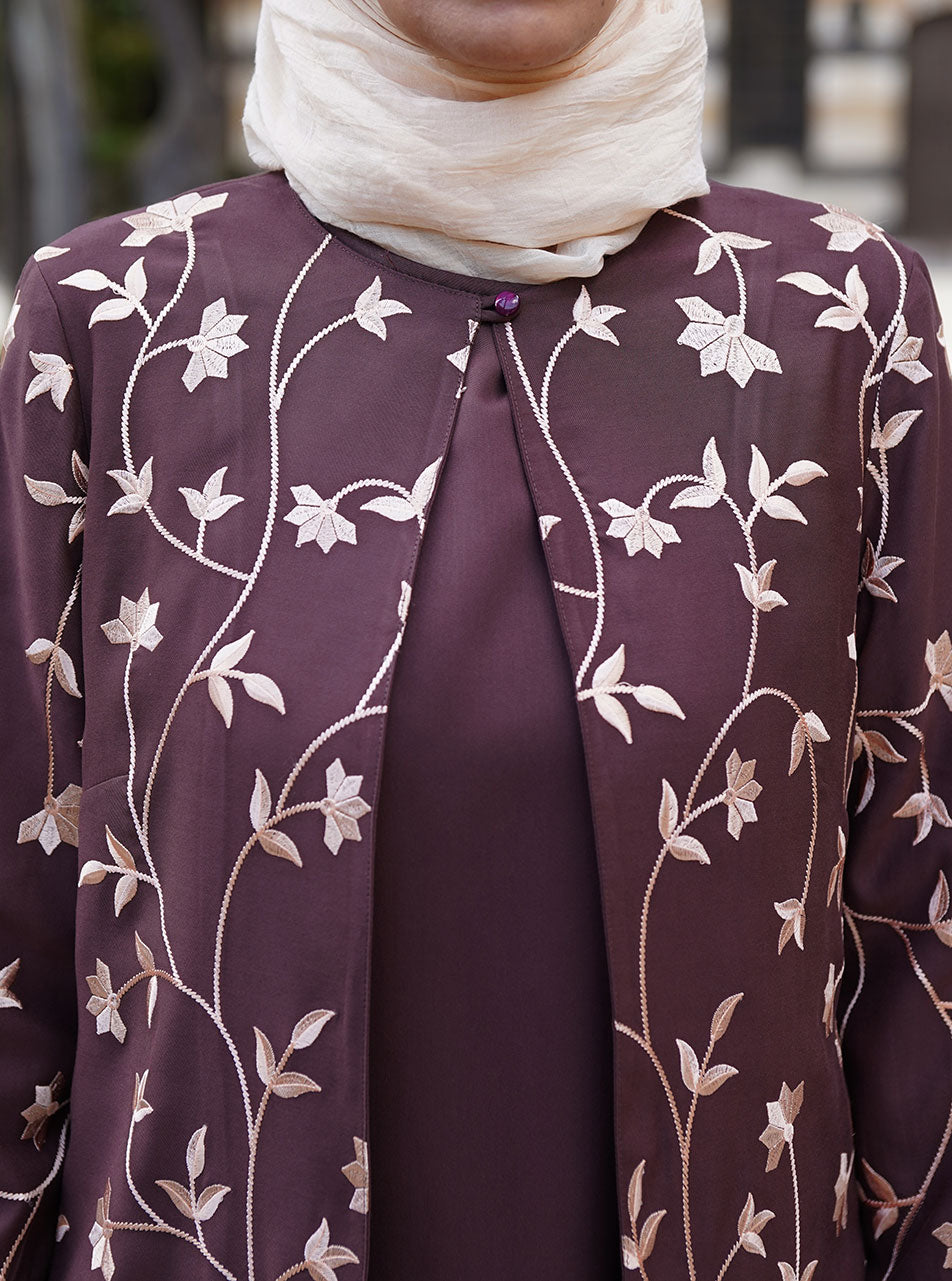 Embroidered Jacket and Dress Set